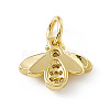 Brass Micro Pave Cubic Zirconia Charms ZIRC-F132-40G-2