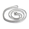 Non-Tarnish 304 Stainless Steel Box Chain Necklaces NJEW-O110-05C-P-1