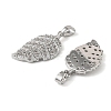 Brass Micro Pave Clear Cubic Zirconia Charms KK-A290-01B-P-2