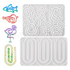 2Pcs 2 Styles Silicone Bookmark Molds DIY-TA0015-10-1