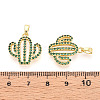 Brass Micro Pave Cubic Zirconia Pendants X-KK-N257-71G-3