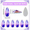 4 Sets Acrylic Rhinestone Cabochons GACR-SP0001-06B-2