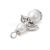Glass Pearl Pendants PALLOY-JF03652-4
