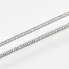 Brass Round Snake Chain Necklace Making X-MAK-T006-11A-P-3