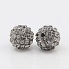 Black Diamond Grade A Round Pave Disco Ball Beads X-RB-H258-10MM-215-2