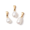 Natural Cultured Freshwater Pearl Rice Charms PALLOY-JF04823-1