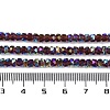 Electroplate Glass Beads Strands GLAA-Q105-03E-4