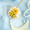 DIY Embroidery Flower Shape Sachet Pendant Decoration Kits DIY-WH0033-57A-5