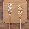 Alloy Flower Hair Sticks for Enamel OHAR-PW0006-12A-1