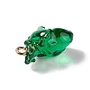 Transparent Resin Pendants RESI-E028-01G-10-3