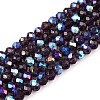 Electroplate Glass Beads Strands EGLA-A044-T3mm-L15-1