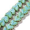Heart Handmade Lampwork Beads Strands LAMP-G150-01G-1