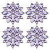 4Pcs Brass Micro Pave Cubic Zirconia Buttons DIY-FG0007-82A-1