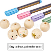 Natural Unfinished Wood Round Beads WOOD-PH0008-91-30mm-5