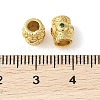 Rack Plating Brass Micro Pave Cubic Zirconia Tube Beads KK-E113-02G-3