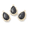Natural Obsidian Pendants X-G-B009-02G-I-1
