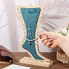 Foot Shaped Wood Anklet Storage Jewelry Rack ODIS-WH0106-23-3