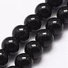 Natural Black Onyx Beads Strands G-A163-05-6mm-1