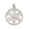 Rack Plating Brass Micro Pave Cubic Zirconia Pendants KK-D359-39P-1