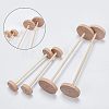 Olycraft 36 Sets 2 Styles Chinese Cherry Wood Unfinshed Wheel & Stick DIY-OC0004-17-4