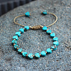 Bohemian Dyed Natural Imperial Jasper Heart Bead Braided Bead Bracelets for Women FS-WG782CA-12-1