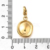 Flat Round 304 Stainless Steel Rhinestone Pendants Decoration STAS-R159-53G-01-3