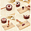 Brass Wax Seal Stamps with Rosewood Handle AJEW-WH0412-0229-3