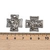 Tibetan Style Alloy Cross with Jesus Alloy Pendants for Easter Jewelry K0P62051-2