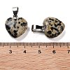 Natural Dalmatian Jasper Charms HEAR-PW0001-057-04-2