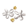 304 Stainless Steel Dangle Stud Earrings EJEW-K296-02GP-04-3