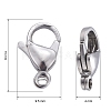 Tarnish Resistant 304 Stainless Steel Lobster Claw Clasps X-STAS-F182-01P-A-4