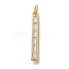 Rack Plating Brass Micro Pave Cubic Zirconia Pendants KK-I720-48G-1