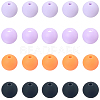 Rubberized Style Imitated Silicone Acrylic Beads MACR-PA0001-06C-04-6