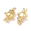 Brass Micro Pave Cubic Zirconia Charms KK-A291-12E-G-2