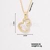 Fashionable Brass Clear Cubic Zirconia Pendant Cable Chain Necklaces for Women FN2830-5-1