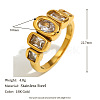 316L Surgical Stainless Steel with Clear Cubic Zirconia Finger Rings WGB9731-03-3