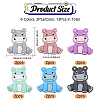 12Pcs 6 Colors Rhinoceros Food Grade Eco-Friendly Silicone Focal Beads SIL-CA0003-07-2