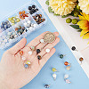 100Pcs 10 Styles Natural Mixed Gemstone Pendants PALLOY-GO00003-4