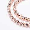Electroplate Non-magnetic Synthetic Hematite Bead Strands G-Q465-23RG-1