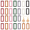 140Pcs 7 Colors Wood Pendants WOOD-NB0002-29-1