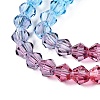 Gradient Color Baking Paint Glass Bead Strands X1-DGLA-A039-T6mm-A017-3