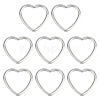 8Pcs Rack Plating 925 Sterling Silver Linking Rings STER-ME0001-14-1