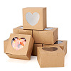 Square Paper Biscuit Boxes with Heart Clear Window CON-TAC0001-12C-02-1