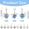 10Pcs Handmade Polymer Clay & Alloy Pendant Decoraions HJEW-YW00183-3