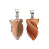 Natural Banded Agate/Striped Agate Pendants G-N326-128-A04-2