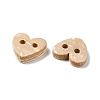 Carved 2-hole Basic Sewing Button Shaped in Heart X-NNA0YZA-2