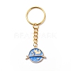 4Pcs Moon Star Planet Enamel Pendant Keychain KEYC-JKC00384-2