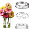 304 Stainless Steel Mason Jar Flower Frog Lid AJEW-WH0347-98A-4