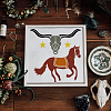 5Pcs 5 Styles Western Theme PET Hollow Out Drawing Painting Stencils DIY-WH0394-0147-4