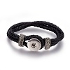 Leather Snap Bracelet Making AJEW-R022-04-2